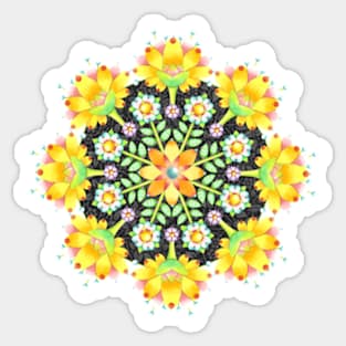 Bohemian Flower Mandala Sticker